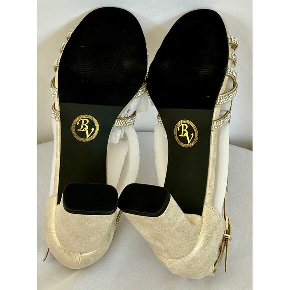 Bella Vita Women's Aliette Dress Sandals Heels Size 7.5 M Gold Metallic NWT - Picture 7 of 9